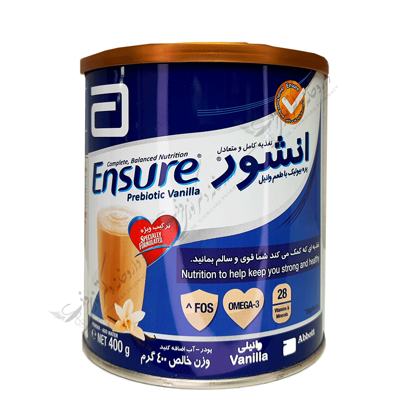 انشور پره بیوتیک با طعم وانیل 400 گرم-Ensure Prebiotic Vanilla