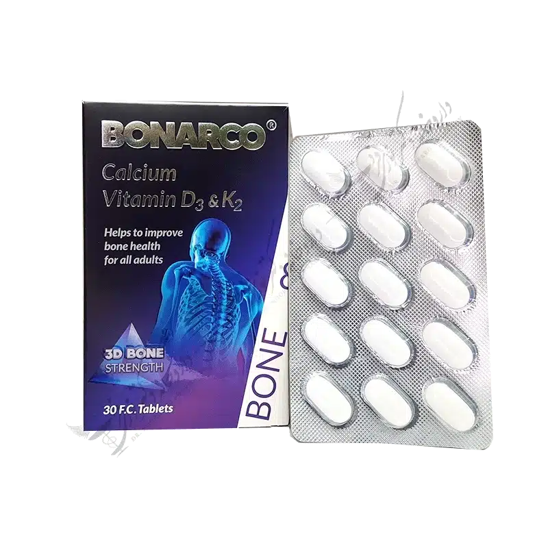 بون آرکو کلسیم ویتامین د3 و کا2 30 قرص-Bonarco Calcium D3 K2 30 F.C. Tablets