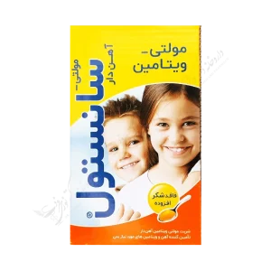 شربت مولتی ویتامین مولتی سانستول + آهن کودکان 155 میلی لیتر-Multi Sanostol with Iron Kids 155 ml Syrup