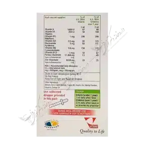 قطره خوراکی ویتان برای نوزادان و کودکان نوپا 30 میلی لیتر-Vitane Oral Drops for Infants & Toddlers 30 ml