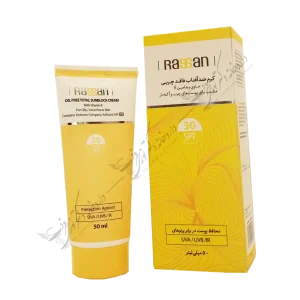 کرم ضد آفتاب فاقد چربی SPF30 راسن مناسب پوست چرب 1 ویژگی های کرم ضد آفتاب فاقد چربی SPF۳۰ راسن دارای قدرت حفاظتی بالا در برابر پرتوهای مضر خورشید دارای حداکثر فاکتور حفاظتی مورد تائید FDA آمریکا جلوگیری از تشکیل رادیکال‌های آزاد بر روی پوست ایجاد رطوبت، نرمی و لطافت مناسب بر روی پوست مناسب برای پوست های چرب، حساس و آکنه‌دار