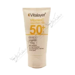 کرم ضد آفتاب SPF50+ حاوی ویتامین C ویتالیر 40 میلی لیتر 6 ویژگی های کرم ضد آفتاب SPF۵۰+ حاوی ویتامین C ویتالیر حاوی ترکیبات آنتی اکسیدان جهت خنثی کردن رادیکال‌های آزاد ناشی از نور خورشید دارای فیلترهای ارگانیک و پایدار محافظت کامل پوست در برابر UVA، UVB و IR اشعه آبی مضر مانیتور و موبایل ساختار سبک و سازگار با انواع پوست فاقد پارابن و مواد حساسیت زا ضد تعریق و مقاوم در برابر آب