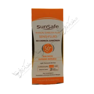 کرم ضد آفتاب SPF50 فاقد جاذب های شیمیایی سان سیف