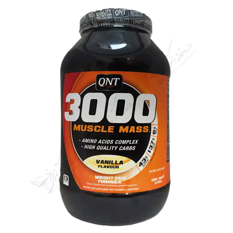 ماسل مس - پودر 2000gr وانيلي (Qnt) - 3000 Muscle Mass 2000 G Powder (Vanilla)