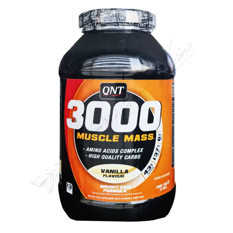 ماسل مس - پودر 4500gr وانيل (Qnt) - 3000 Muscle Mass 4500 G Powder (Vanilla)